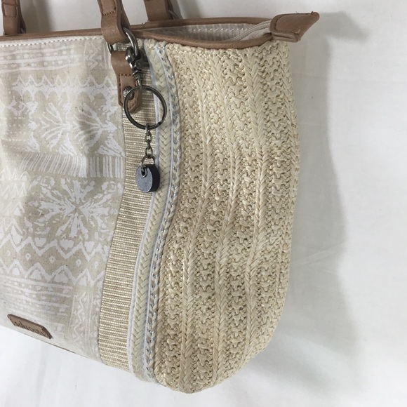 sakroots meadow straw tote